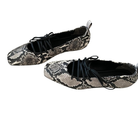 Rag & Bone Black and White Snakeskin Flats - Picture 15 of 15